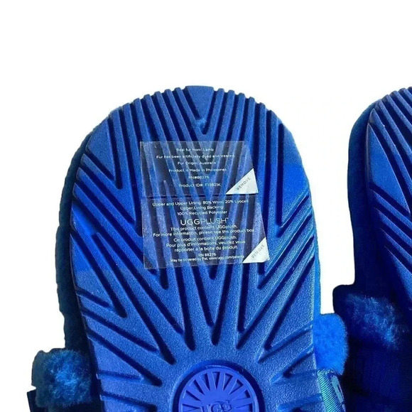 UGG 1118150 Mens 11 Soft Fluff It Slide Slip On Casual Slipper Shoes Blue NEW - Picture 8 of 8